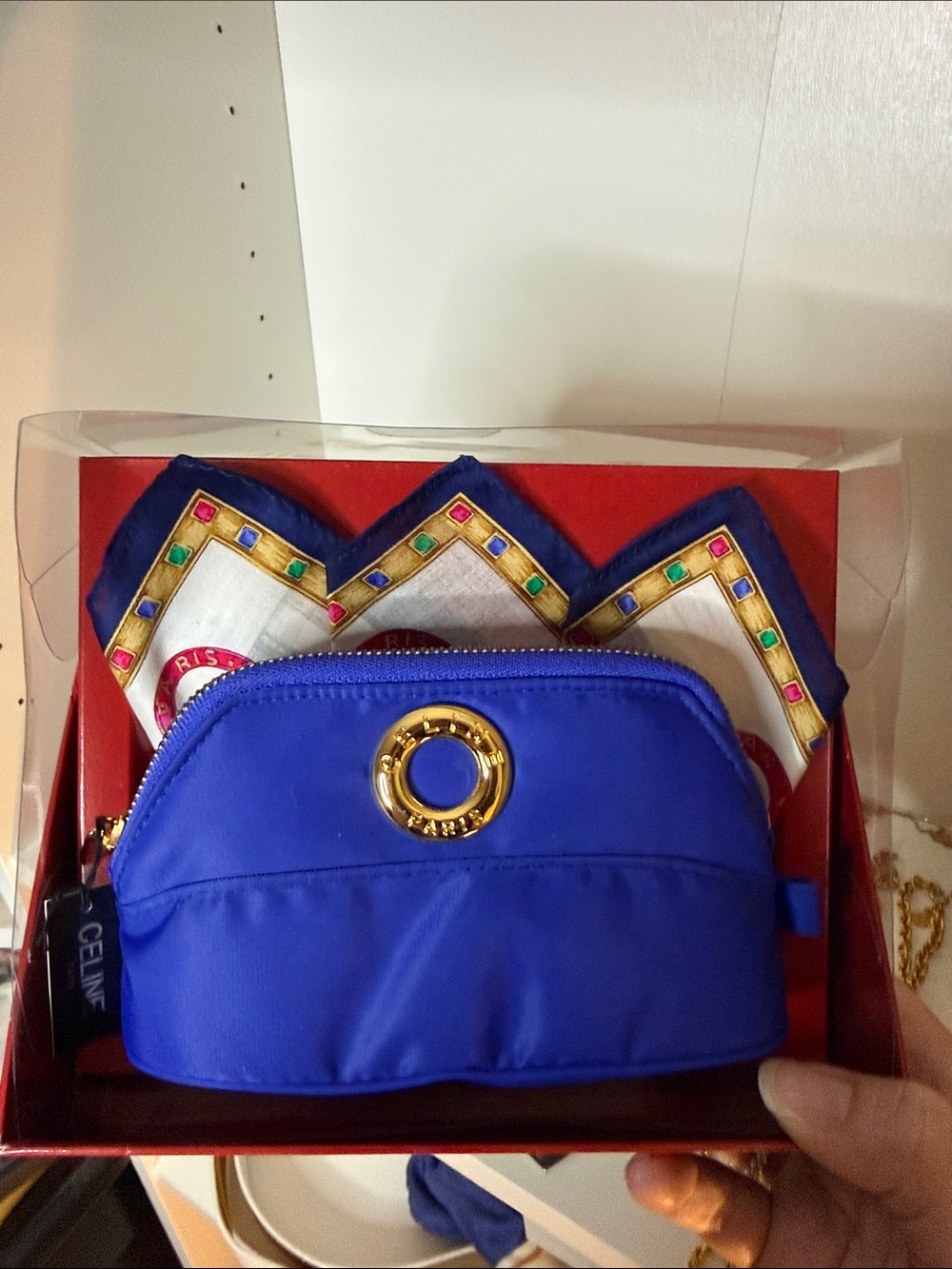 Celine pouch with handkerchief